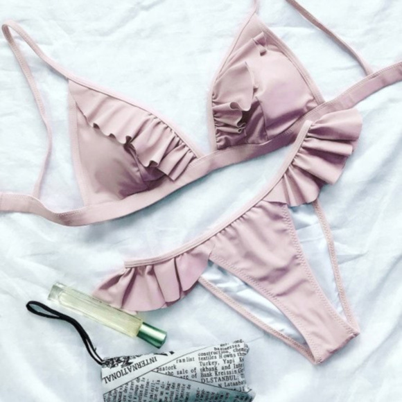 Other - NWT Cami High Leg Bikini Triangle Bra Set